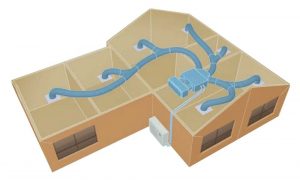 Ducted split system diagram